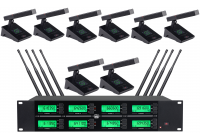 UHF无线会议麦克风一拖二KM-9668